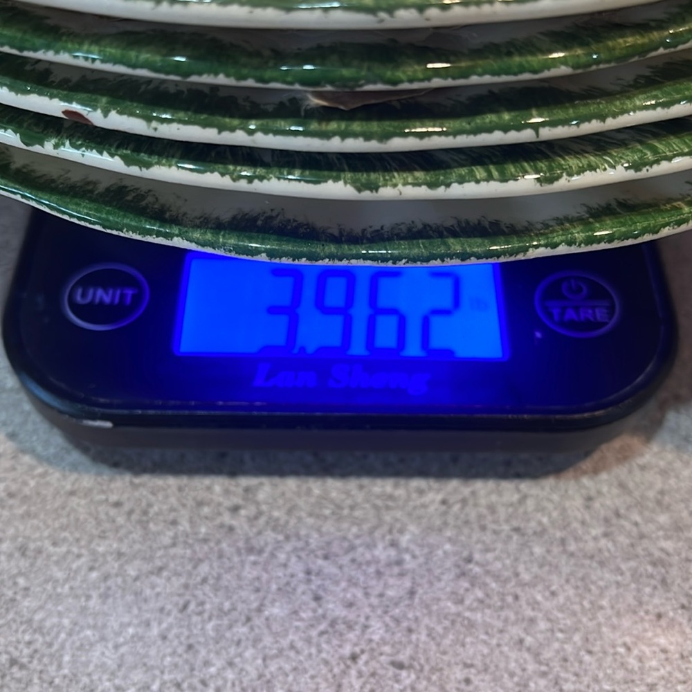 4 Blue Ridge Hand Painted fruit plates